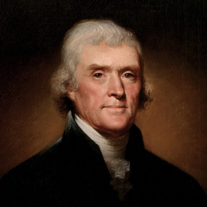 Portrait of Thomas Jefferson, the 3rd President of the United States