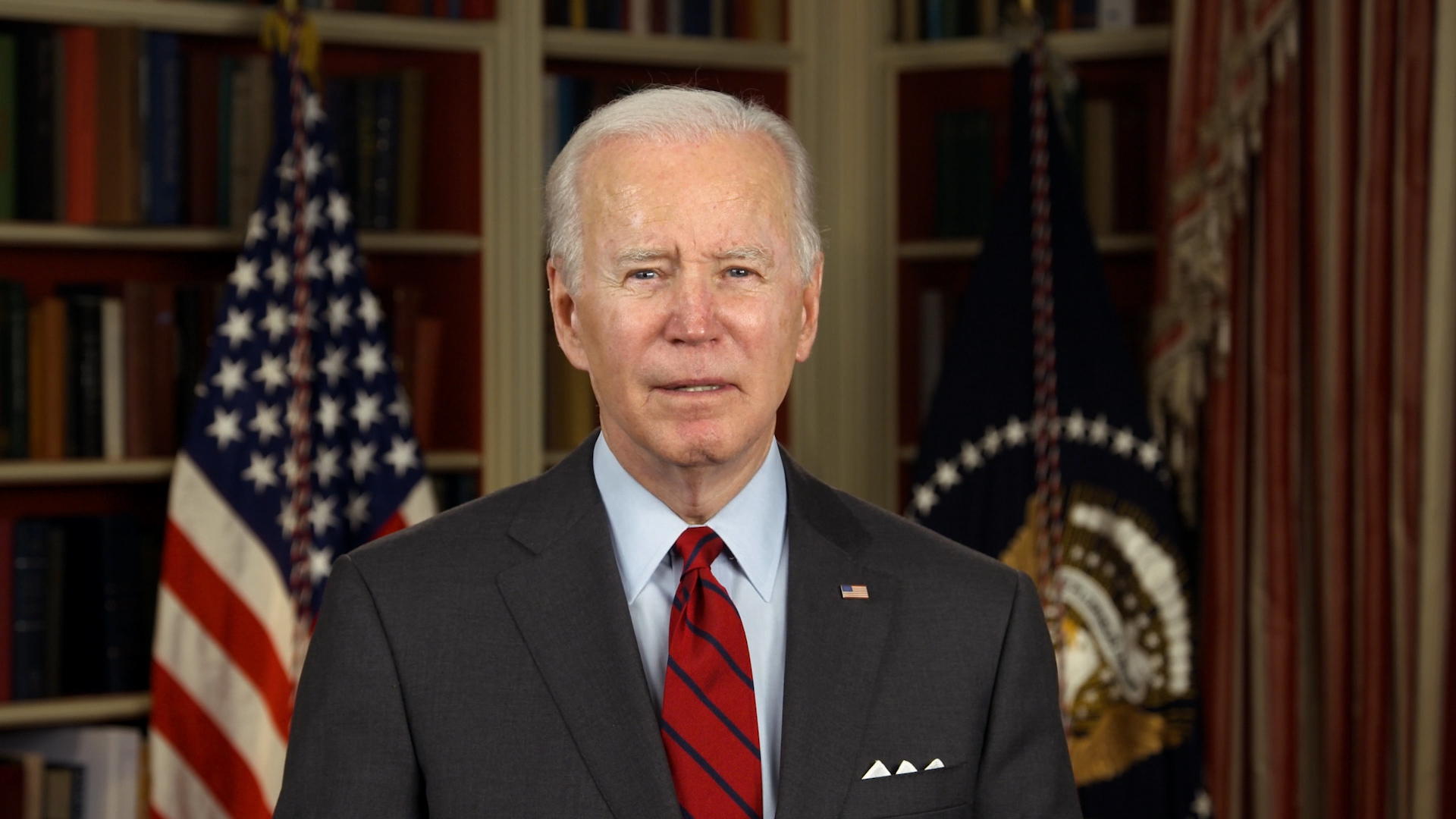 President Joe Biden attends a virtual meeting with the President’s Council of Advisors on Science and Technology