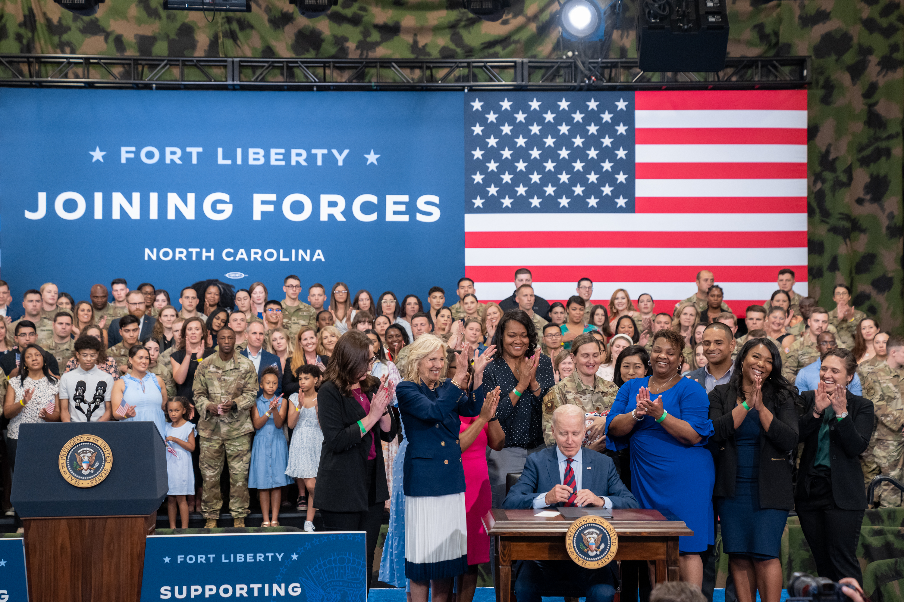 First Lady Jill Biden at Fort Liberty, North Carolina