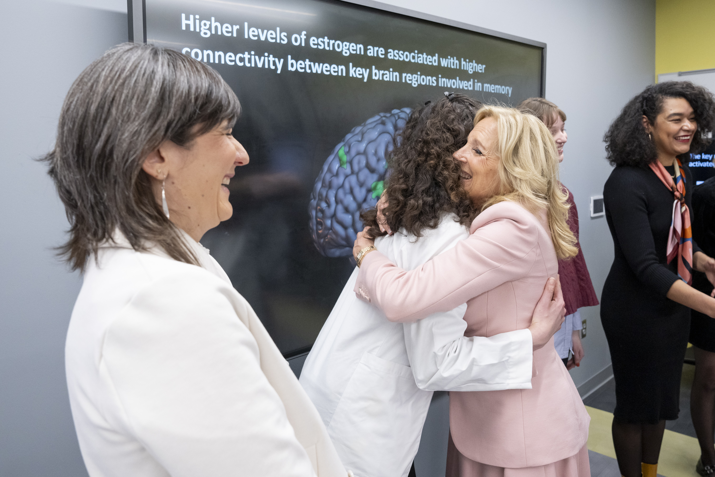 First Lady Jill Biden participates in a tour Thursday, January 11, 2024, at the University of Illinois Chicago in Chicago